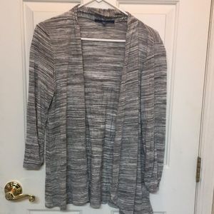 APT 9 gray and white striped sweater